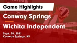 Conway Springs  vs Wichita Independent Game Highlights - Sept. 28, 2021