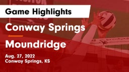 Conway Springs  vs Moundridge Game Highlights - Aug. 27, 2022