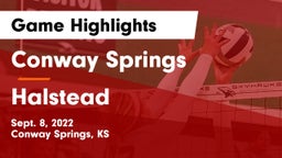 Conway Springs  vs Halstead  Game Highlights - Sept. 8, 2022