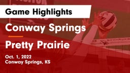 Conway Springs  vs Pretty Prairie Game Highlights - Oct. 1, 2022