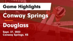 Conway Springs  vs Douglass  Game Highlights - Sept. 27, 2022
