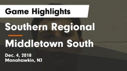 Southern Regional  vs Middletown South Game Highlights - Dec. 4, 2018