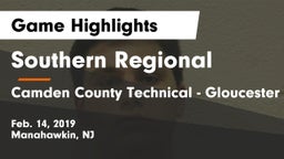 Southern Regional  vs Camden County Technical - Gloucester Township Game Highlights - Feb. 14, 2019
