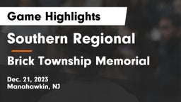 Southern Regional  vs Brick Township Memorial  Game Highlights - Dec. 21, 2023