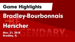 Bradley-Bourbonnais  vs Herscher  Game Highlights - Nov. 21, 2018