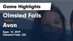 Olmsted Falls  vs Avon  Game Highlights - Sept. 13, 2019