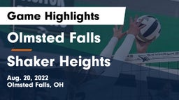 Olmsted Falls  vs Shaker Heights  Game Highlights - Aug. 20, 2022
