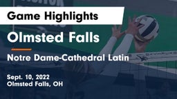 Olmsted Falls  vs Notre Dame-Cathedral Latin  Game Highlights - Sept. 10, 2022