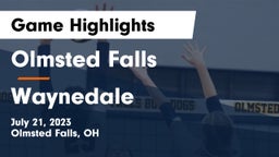 Olmsted Falls  vs Waynedale  Game Highlights - July 21, 2023