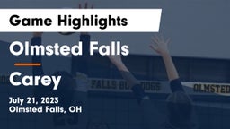 Olmsted Falls  vs Carey Game Highlights - July 21, 2023