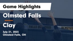 Olmsted Falls  vs Clay  Game Highlights - July 21, 2023