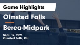 Olmsted Falls  vs Berea-Midpark  Game Highlights - Sept. 12, 2023