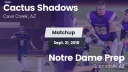 Matchup: Cactus Shadows High vs. Notre Dame Prep  2018