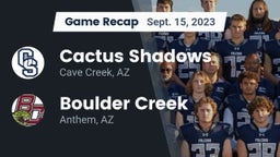 Recap: Cactus Shadows  vs. Boulder Creek  2023