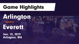 Arlington  vs Everett  Game Highlights - Jan. 15, 2019