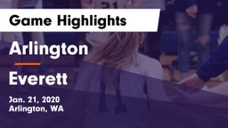 Arlington  vs Everett  Game Highlights - Jan. 21, 2020