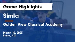 Simla  vs Golden View Classical Academy Game Highlights - March 10, 2023