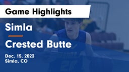 Simla  vs Crested Butte Game Highlights - Dec. 15, 2023