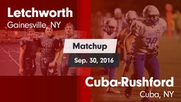 Matchup: Letchworth High vs. Cuba-Rushford  2016