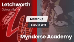 Matchup: Letchworth High vs. Mynderse Academy 2019