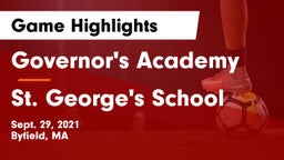 Governor's Academy  vs St. George's School Game Highlights - Sept. 29, 2021