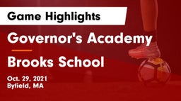 Governor's Academy  vs Brooks School Game Highlights - Oct. 29, 2021