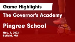 The Governor's Academy  vs Pingree School Game Highlights - Nov. 9, 2022
