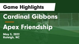Cardinal Gibbons  vs Apex Friendship  Game Highlights - May 5, 2022