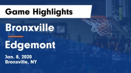 Bronxville  vs Edgemont  Game Highlights - Jan. 8, 2020