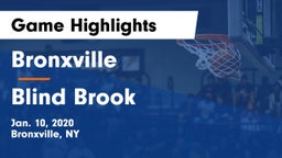 Bronxville  vs Blind Brook  Game Highlights - Jan. 10, 2020