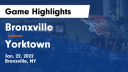 Bronxville  vs Yorktown  Game Highlights - Jan. 22, 2022