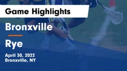 Bronxville  vs Rye Game Highlights - April 30, 2022