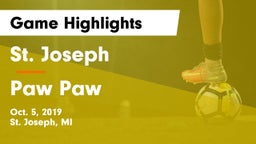 St. Joseph  vs Paw Paw Game Highlights - Oct. 5, 2019