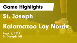 St. Joseph  vs Kalamazoo Loy Norrix Game Highlights - Sept. 6, 2022