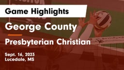 George County  vs Presbyterian Christian  Game Highlights - Sept. 16, 2023