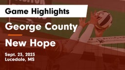 George County  vs New Hope  Game Highlights - Sept. 23, 2023