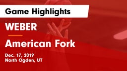 WEBER  vs American Fork  Game Highlights - Dec. 17, 2019