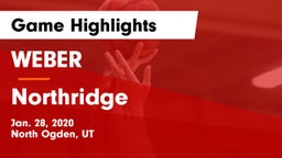 WEBER  vs Northridge  Game Highlights - Jan. 28, 2020