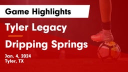 Tyler Legacy  vs Dripping Springs  Game Highlights - Jan. 4, 2024