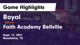 Royal  vs Faith Academy Bellville Game Highlights - Sept. 17, 2021