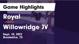 Royal  vs Willowridge JV Game Highlights - Sept. 10, 2022