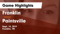 Franklin  vs Paintsville  Game Highlights - Sept. 14, 2019
