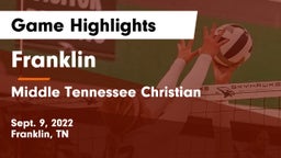 Franklin  vs Middle Tennessee Christian Game Highlights - Sept. 9, 2022