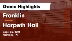 Franklin  vs Harpeth Hall  Game Highlights - Sept. 23, 2023