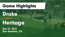 Drake  vs Heritage  Game Highlights - Dec 27, 2016