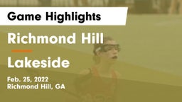 Richmond Hill  vs Lakeside  Game Highlights - Feb. 25, 2022