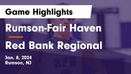 Rumson-Fair Haven  vs Red Bank Regional  Game Highlights - Jan. 8, 2024