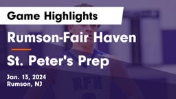 Rumson-Fair Haven  vs St. Peter's Prep  Game Highlights - Jan. 13, 2024