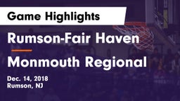Rumson-Fair Haven  vs Monmouth Regional  Game Highlights - Dec. 14, 2018