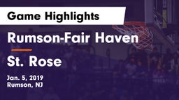 Rumson-Fair Haven  vs St. Rose  Game Highlights - Jan. 5, 2019